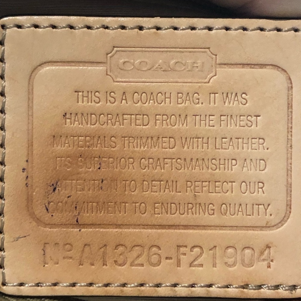 Coach Factory Peyton diagonal tattersall plaid shoulder crossbody zipper close - Picture 15 of 15